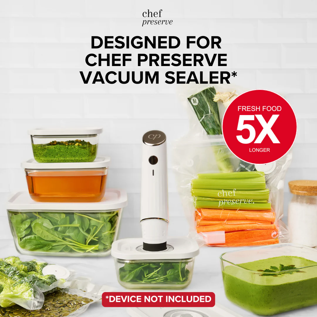 Chef Preserve Meal Prep Glass Vacuum Containers - Image 10